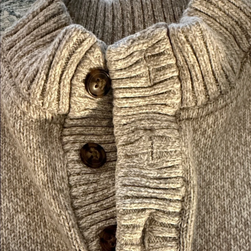 Carter's Cream Shawl-Collar Button Pullover Sweater